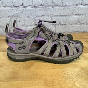 Keen Whisper Sandals Grey/Purple Slip-on Women’s Size 7.5